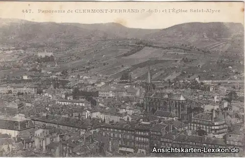 Carte postale Clermont-Ferrand Ansicht mit Kirche c1914