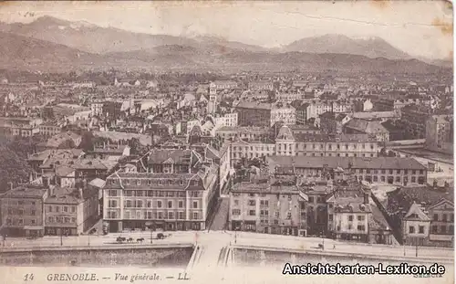 Carte postale Grenoble Vue générale c1914