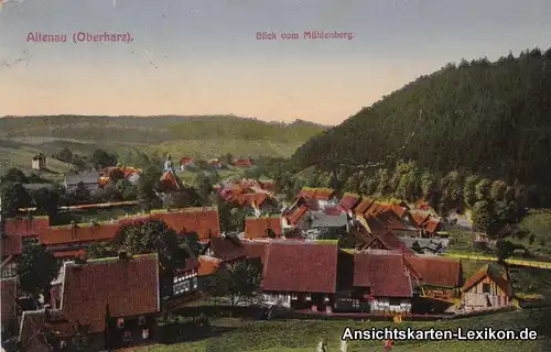 Ansichtskarte Altenau, Bergstadt Blick vom Mühlenberg c1
