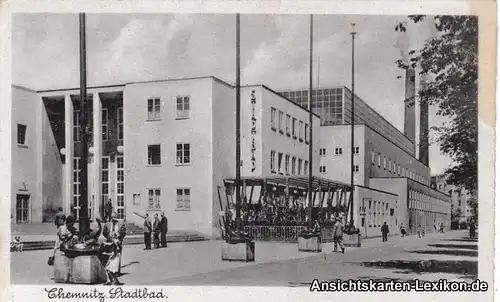 Ansichtskarte Chemnitz Stadtbad c1939