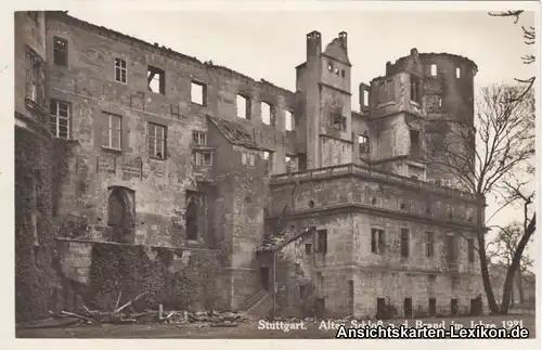 Stuttgart Altes Schloß nach dem Brand 1931