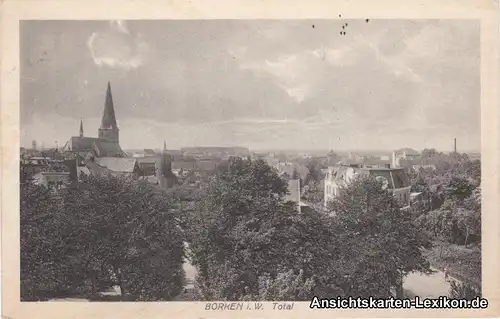 Ansichtskarte Borken Westfalen Totale mit Straßenblick b