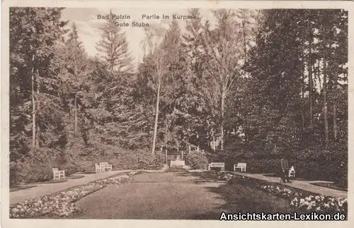 Ansichtskarte Bad Polzin Partie im Kurpark Połczyn 