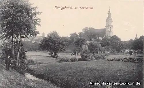 Ansichtskarte Königsbrück Partie an der Stadtkirche b Ka