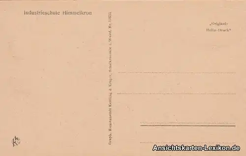 Ansichtskarte Himmelkron Industrieschule b Bayreuth 1927