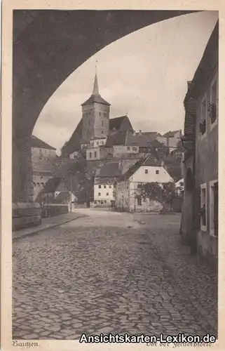 Ansichtskarte Bautzen Vor der Fischerpforte - Blick auf 