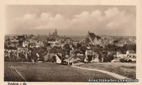 Foto Ansichtskarte Freiberg (Sachsen) Gesamtansicht c195