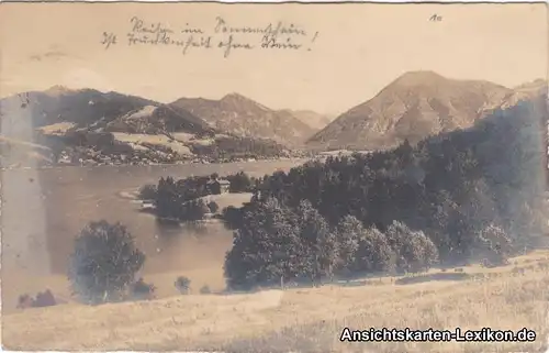 Foto Ansichtskarte Bad Wiessee Landschaft und See 1922