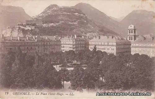 GPC Postcard Grenoble La Place Hugo 1913