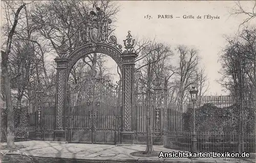 GPC Postcard Paris Grille de l´Elysee 1914