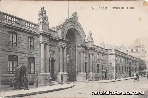 GPC Postcard  Paris Palais de l´Elysee 1914