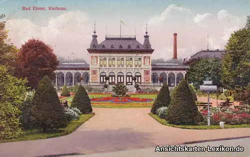 Ansichtskarte Bad Elster Partie am Kurhaus g1926