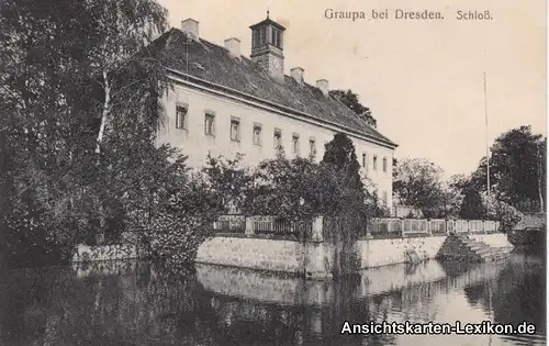 Ansichtskarte Dresden-Oberpoyritz Partie am Schloß c1922