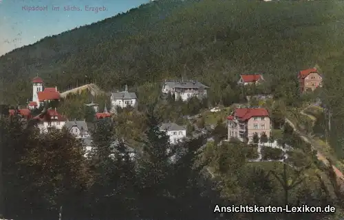 Ansichtskarte Altenberg (Sachsen)-Kipsdorf Dorfpartie b 