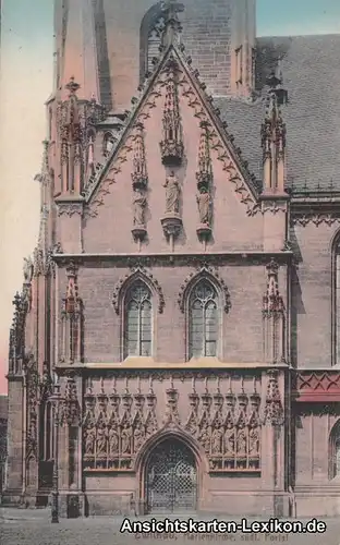Zwickau Marienkirche, südliches Portal colorierte Ansich