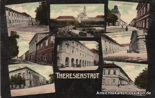 Theresienstadt Terezín Mehrbild Ansichtskarte b Leitmeri