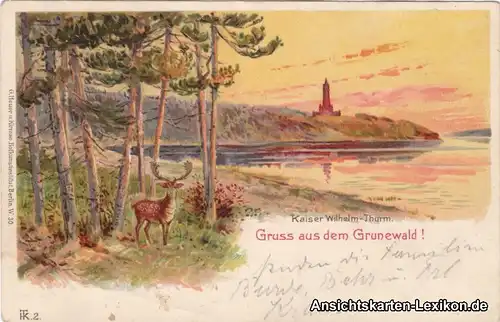 Berlin-Grunewald Gruss aus dem Grunewald - Kaiser Wilhel