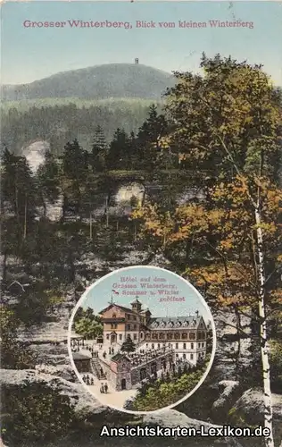 Schmilka Großer Winterberg mit Hotel 2 Bild