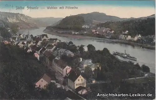 Wehlen-Pötzscha Totale mit Straßenblick