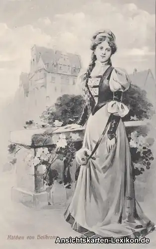Heilbronn Kätchen - Künstler Ansichtskarte c1918