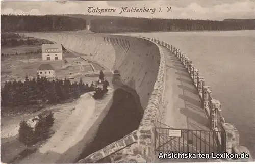 Ansichtskarte Schöneck (Vogtland) Talsperre - Staumauer 