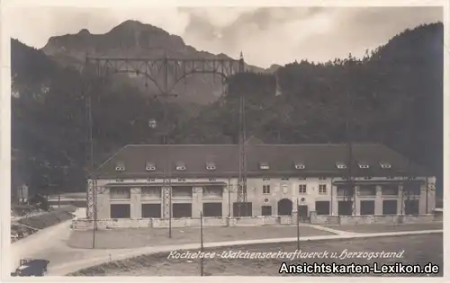 Foto Ansichtskarte Kochel Kraftwerk Walchensee und Herzo