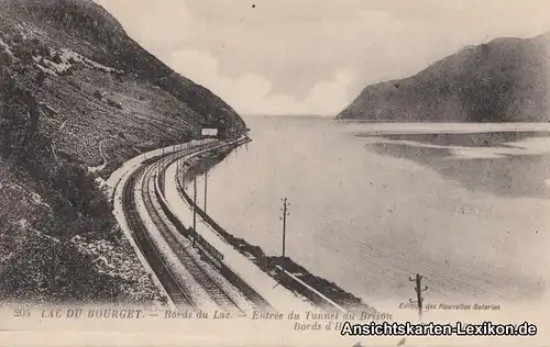 Aix-les-Bains Lac Du Bourget mit Bahnstrecke und Tunnel