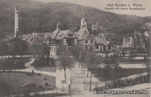 Ansichtskarte Bad Sooden-Allendorf Kurpark mit neuem Kur