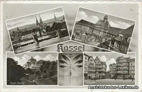 Ansichtskarte Kassel Mehrbild: Rathaus, Hafenbrücke, The