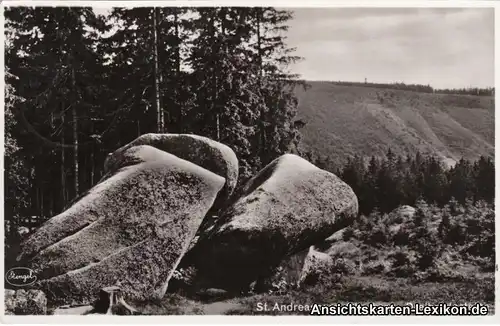 Ansichtskarte Sankt Andreasberg Harz Dreibrodestein g194