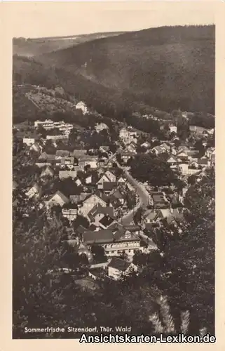 Ansichtskarte Sitzendorf Totalansicht 1955