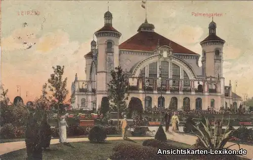 Ansichtskarte Leipzig Partie am Palmengarten g1918