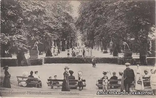 Ansichtskarte Hannover-Herrenhausen Gartentheater - Herr