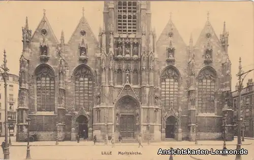 GPC Ansichtskarte Lille Moritzkirche c1918