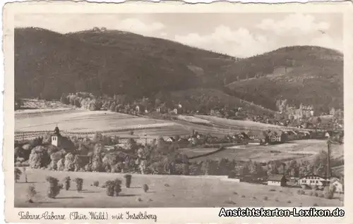 Foto Ansichtskarte Tabarz Thüringer Wald Totale mit Inse