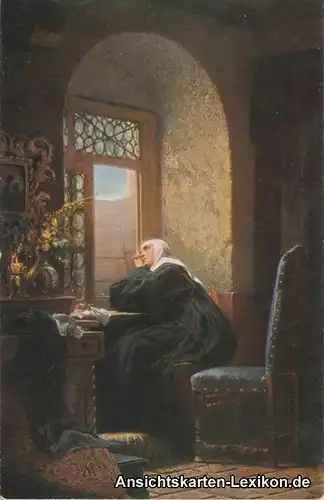 Gemälde: Gustav Adolf Kuntz Werbe Ansichtskarte Senftenb