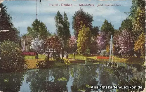 Freital-Deuben Albert-Park - jetzt Goethe-Platz