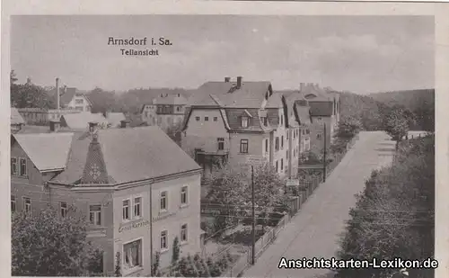 Arnsdorf Straße mit Schneiderei