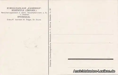 Altenberg (Sachsen)-Bärenfels Kurhausanlage "Kaiserh