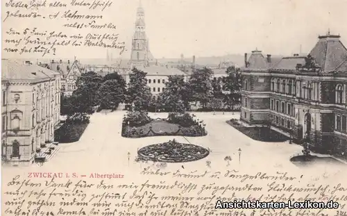 Zwickau Blick auf den Albertplatz