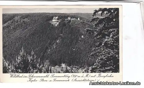 Bad Wildbad Kepler-Stern-Sonnenwarte mit Bergbahn, Ansic