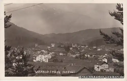 Foto Ansichtskarte Seefeld Totalansicht Tirol Tyrol 1932