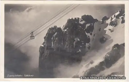 Foto Ansichtskarte Grainau Zugspitzbahn (2805 m) 1927