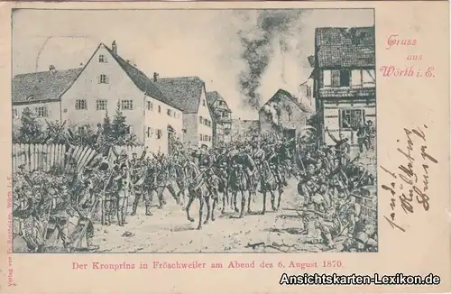 Fröschweiler Dorfstraße, Einzug des Kronprinzen 6. Augus