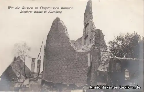 Allenburg Zerstörte Kirche (Erster Weltkrieg)