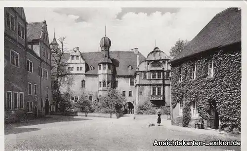 Ansichtskarte Glauchau Schloßhof b Chemnitz