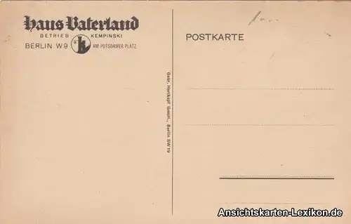 Berlin Haus Vaterland - Zum Löwenbräu Ansichtskarte 1922