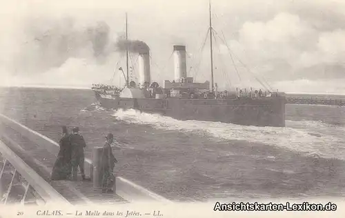 Calais Dampfer - La Malle dans les Jetees