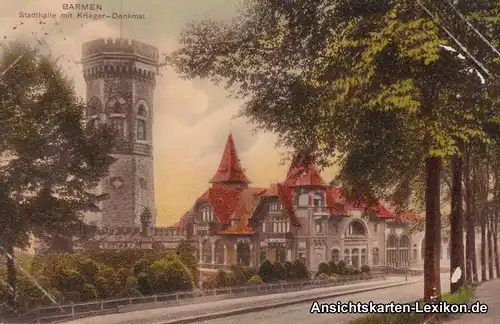 Ansichtskarte Wuppertal Barmen Stadthalle mit Krieger-De