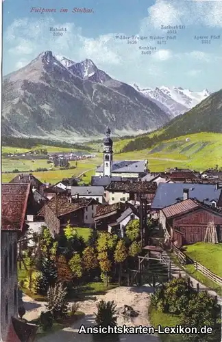 Fulpmes  Totalansicht Ansichtskarte b Innsbruck 1918